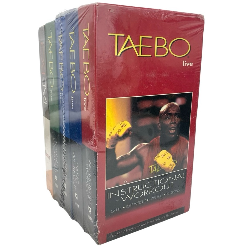 Billy Blanks Tae Bo Live! Set of 5 VHS NEW